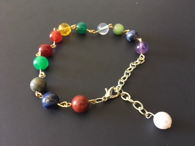 New Jerusalem Gemstone Bracelet With a Pearl Etsy
