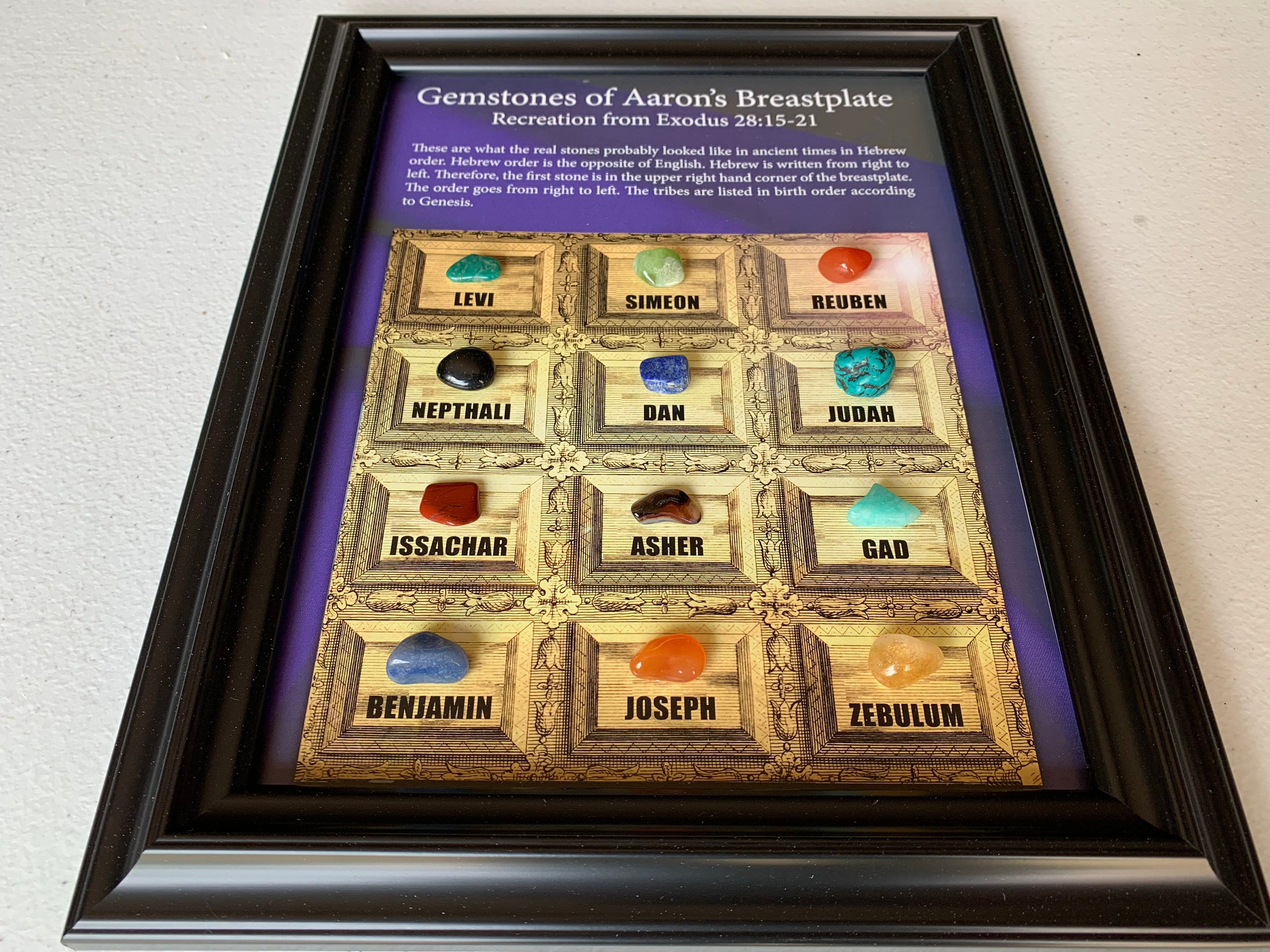 Aaron's Breastplate Real Stones Mounted in 8.5 by 11 Inch Etsy UK