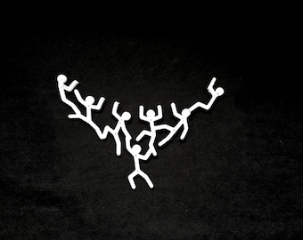 3D printed stickman necklace pendant