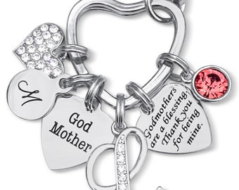GODMOTHER Gift, My Aunt My Godmother, Will You Be My Godmother, Godmothers Are a Blessing Thank You For Being Mine, Godmother Keychain