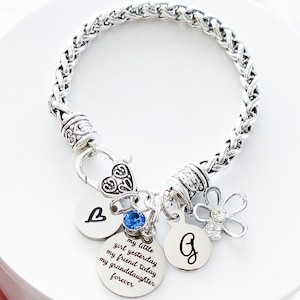 Grandmother Forever My Granddaughter Bracelet Grandchild Gifts For Grandkids Little Girl Love Between Mama Grandma Nana Family Bond Jewelry