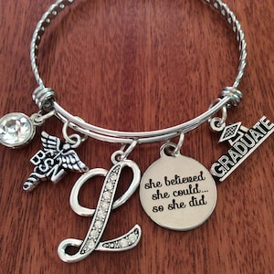 BSN GRADUATE Gift, Bsn Bracelet, Gifts For Bsn Student, Bsn Jewelry, Bsn Gift For Nurse, Bsn Nursing Graduation, Bsn Bangle, Gift Ideas For