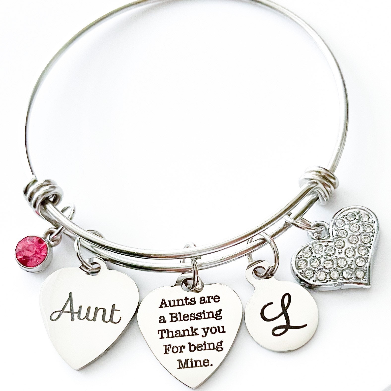 Aunt in Memory Bracelet, Silver Cardinal Charm Bracelet, Aunt Memorial  Gift, Aunt Loss, Aunt in Heaven, Neice Gift, Aunt Keepsake - Etsy