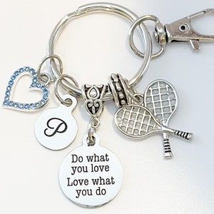 PERSONALIZED Tennis Gifts, Tennis Keychain, Tennis Jewelry, Tennis Gift, Do What You Love, Tennis Player Gifts, Gifts For Tennis Player
