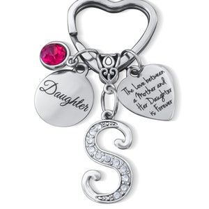 The Love Between A Mother And Her Daughter Is Forever Gift  Daughter Keychain Daughter Gift Ideas Mother Daughter Gifts From Mom To Daughter
