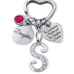 Christmas Daughter Keychain , Unique Daughter Personalized Keychain,  Daughter Christmas Gift, Daughter Gift, Mothers Day Gift