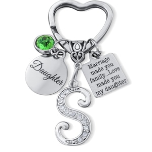 STEPDAUGHTER Inspirational Gift,StepDaughter Keychain,Stepdaughter Quote,Marriage Made You Family Love Made You My Daughter,Stepdaughter Gif