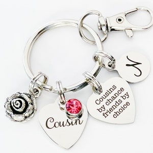 Cousins By Chance Friends By Choice, Cousin Gifts, Cousin Gift, Gifts For Cousins, Personalized Cousin Keychain, Cousin Keychain Jewelry