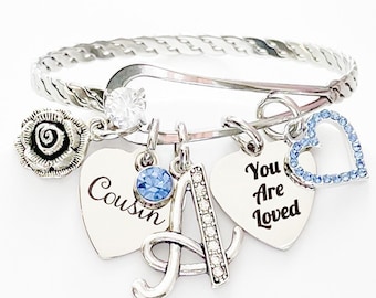 COUSIN Birthday Gift, Cousin Gifts, Cousin Jewelry, Cousin Bracelet, Cousin Birthstone Gift, Birthday Gifts For Cousin, Cousin Birthday