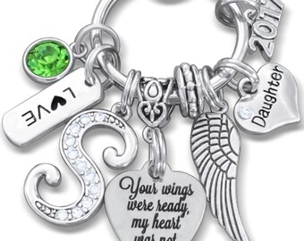 LOSS OF DAUGHTER, Loss Of Child, Daughter Memorial Gift, Sympathy Gift, Sympathy Keychain, Daughter Memory Gift, Your Wings Were Ready But