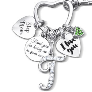 Personalized Stepmom Keychain/Step Mom Keychain/I Love You Gifts For Stepmom/Loving Me As Your Own Gifts/Stepmom Birthday Gift/Mothers Day
