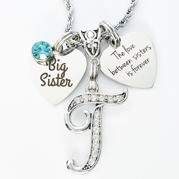 Personalized BIG SISTER Necklace The Love Between Sisters Is Forever Gift Future Big Sister New Little Sister Gifts For Big Sister Jewelry