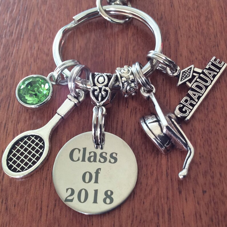 INITIAL TENNIS Gift Tennis Keychain PERSONALIZED Tennis