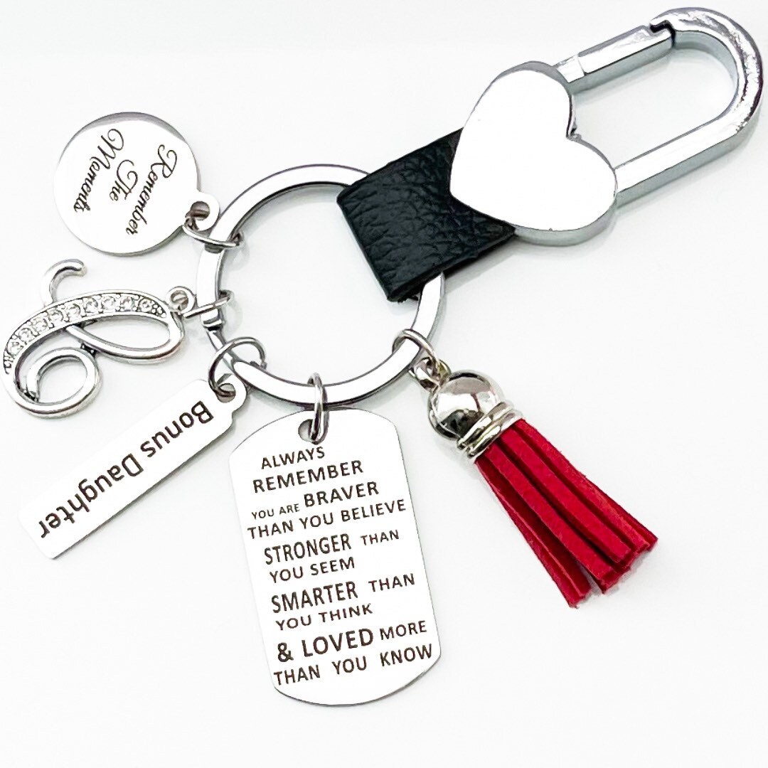 Porte-clés Motivant En Acier Inoxydable - Message D'Encouragement - Cadeau Pour Amie, Famille - Anniversaire, Fête