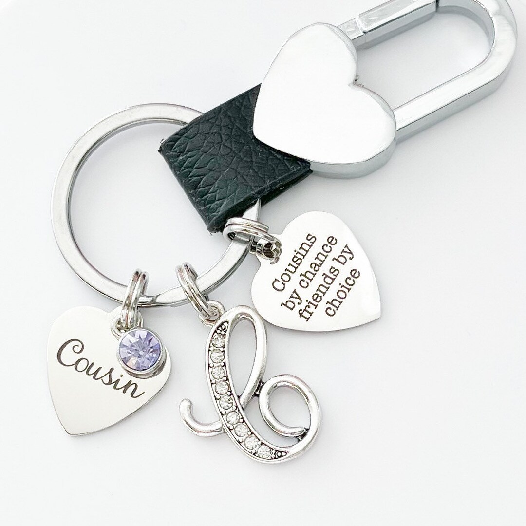 COUSIN Keychain, Personalized Cousin Gift, Cousin Gifts, Gift for