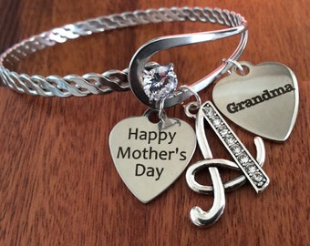 GRANDMA MOTHERS DAY Gift,Mothers Day Gift From Granddaughter,Grandma Gift Ideas, Grandma Mothers Day Bracelet, Grandma Jewelry, Grandma Gift