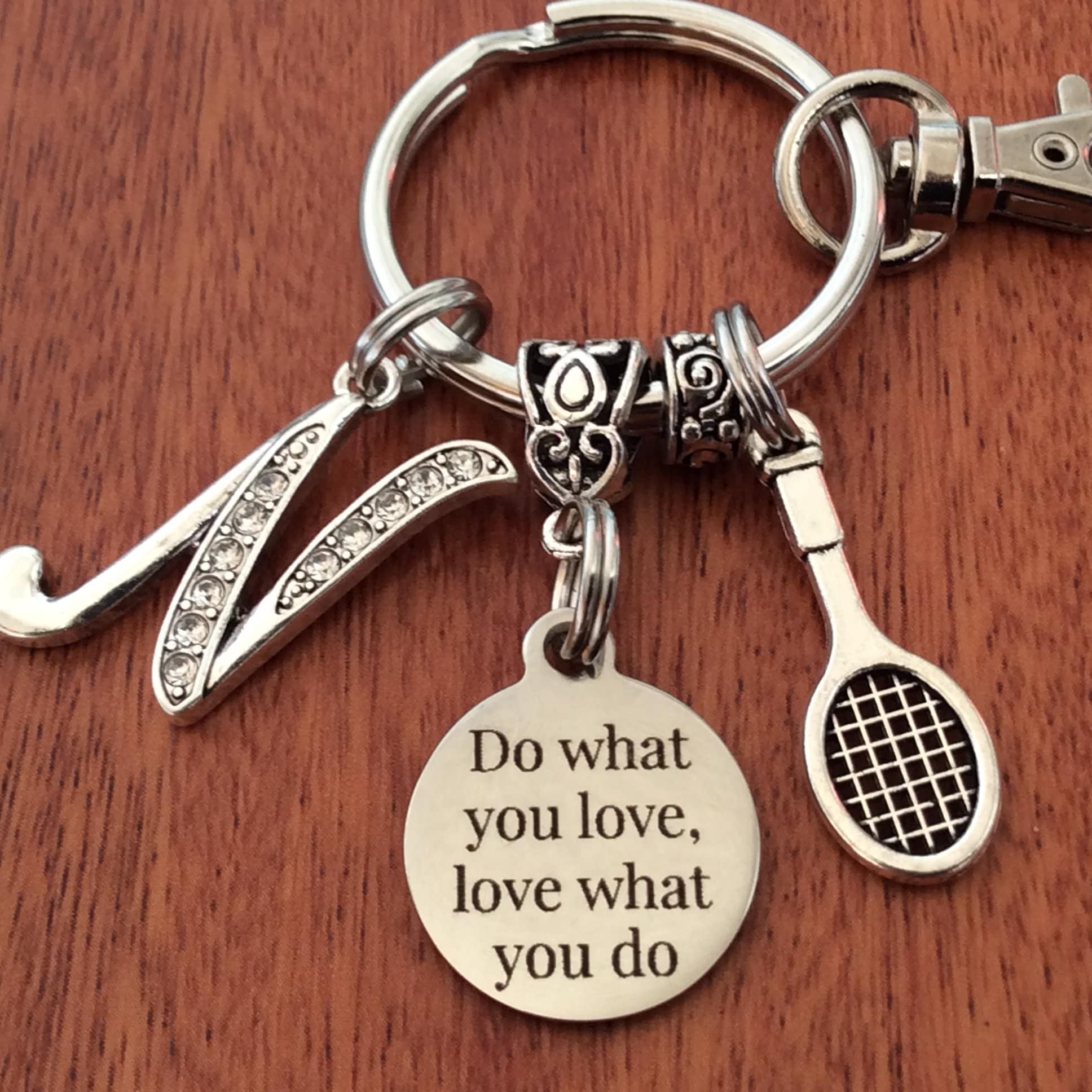 PERSONALIZED Tennis Gifts Tennis Keychain Tennis Jewelry Etsy