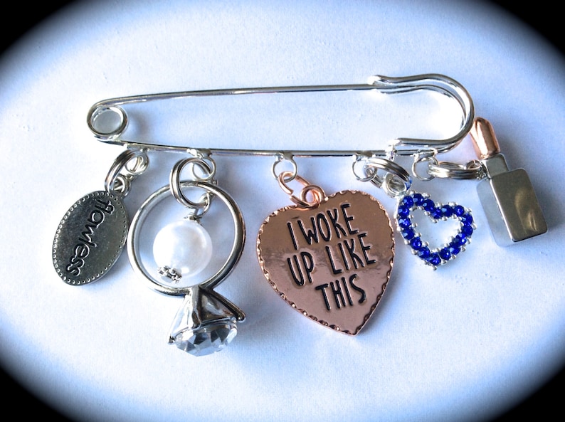 Bridal Pin Something Old New Borrowed Blue Wedding Pin Etsy