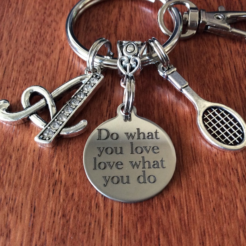 PERSONALIZED Tennis Gifts Tennis Keychain Tennis Jewelry