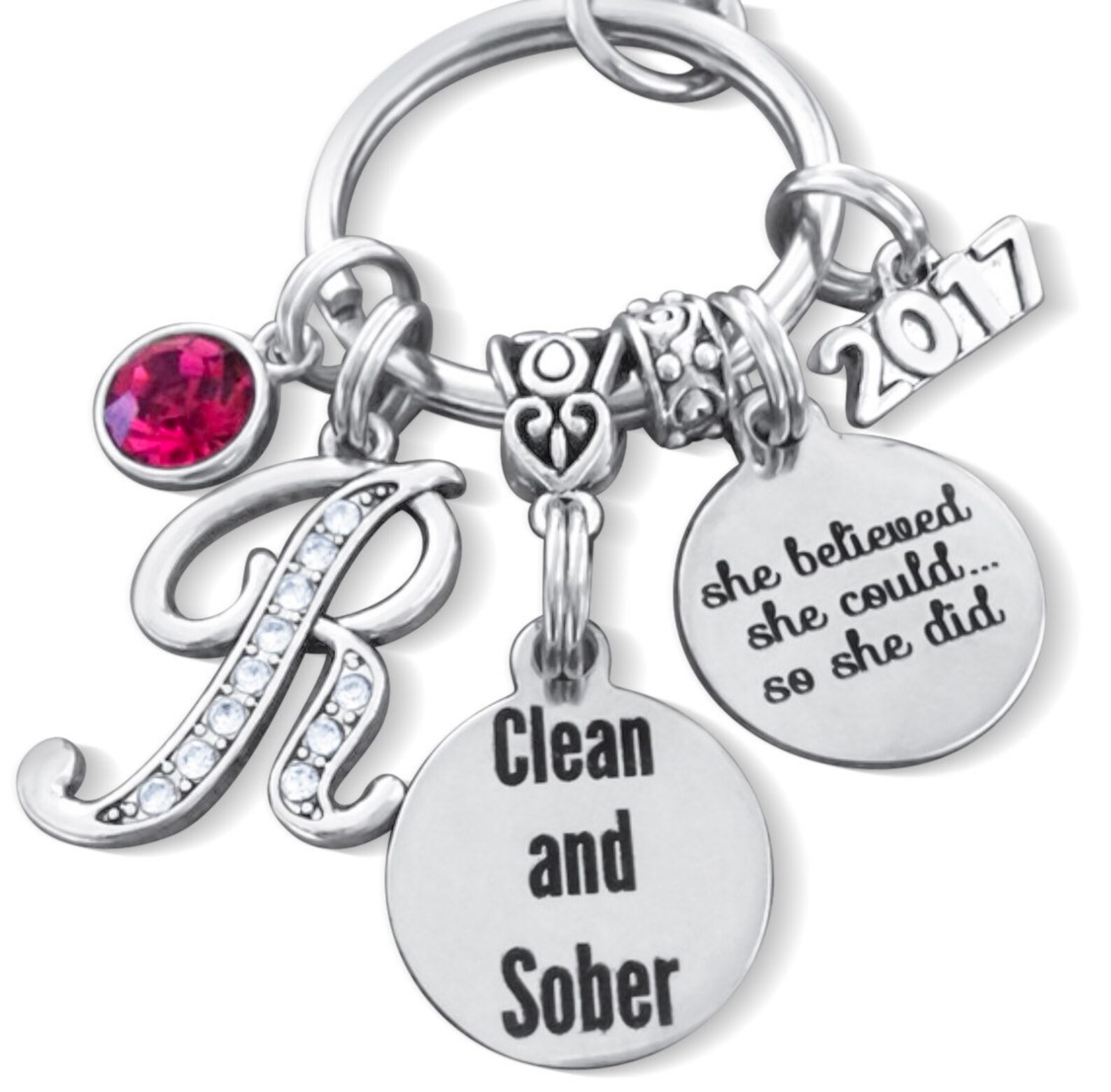SOBRIETY Keychain Sobriety Gifts Sober Gifts Clean & Sober Etsy