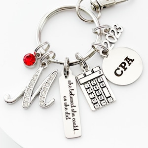 Personalized CPA Keychain, Accountant Jewelry, CPA Graduation Gift, Certified Public Accountant, Gifts For Accountant, CPA Graduate Gift