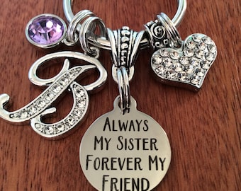 Personalized Sister Gifts, Unique Sister Gifts, Sister, Sister Birthday, Gifts For Sister, Sister Keychain, Always My Sister, Sister Jewelry
