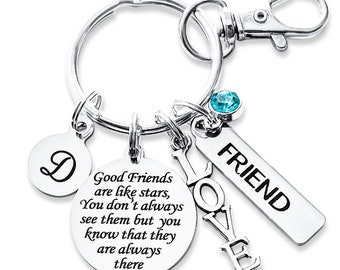 Good Friends Are Always There, Good Friends Are Like Stars Keychain, Personalized Gifts For Friends, Best Friends, Friendship, Going Away