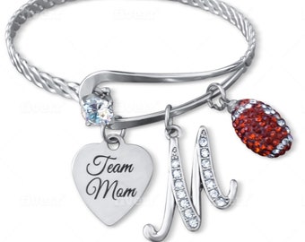 Football Mom, Baseball Mom, Charm Bracelet, Mom Birthday Gift, Sports Mom, Soccer Team Mom, Team Mom 2021, Team Mom Gift, Football Team Mom
