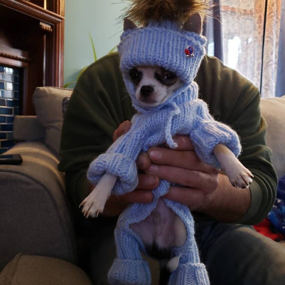 Dog Designer Clothes Cable Knitted Dog Sweater Dog Dresses Etsy