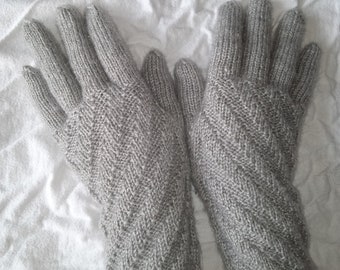 Knitted Gloves with Fingers, Knitted alpaca Women Gloves, Hand Warmers, Women&#39;s Accessories ,Knitted Gloves ,Women&#39;s Gloves