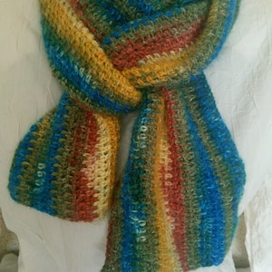 Crochet  Lacy Scarf, Crochet Wrap, Crochet Scarf, Women&#39;s Scarf , Gift for Women , Ready to Ship