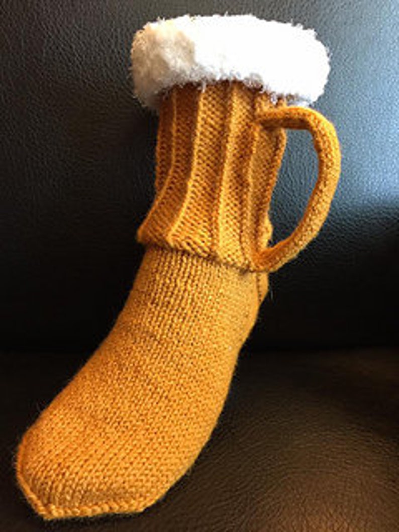 Hand Knit Beer Mug Socks,knit Beer Mug ,unisex Adult Socks ,funny Gift
