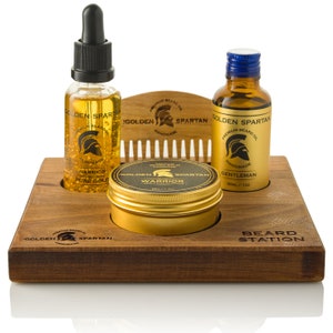Beard Station Luxury Gold Set - The Golden Spartan
