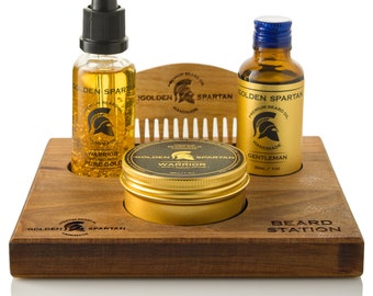 Beard Station Luxury Gold Set - The Golden Spartan