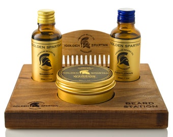 Beard Station Luxus Geschenk Set - The Golden Spartan