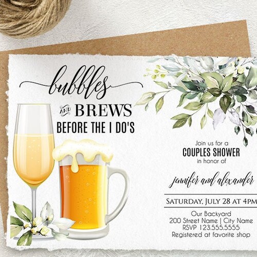 Bubbles and Brews Before the I Do's Couples Shower - Etsy