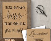 Guess How Many Kisses Bridal Shower Game (Printable PDF) G337