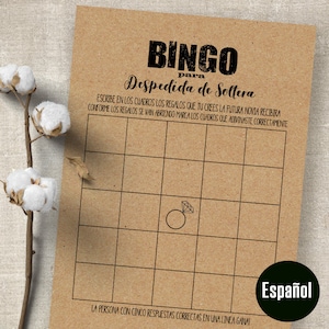 Bridal Shower Bingo Game in Spanish (Printable PDF) G338