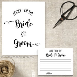 Advice for the Bride and Groom Cards, Bridal and Couples Shower Games ...
