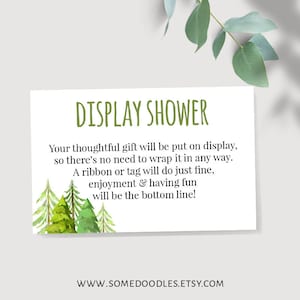 Display baby shower cards, printable not editable PDF and JPG, A325