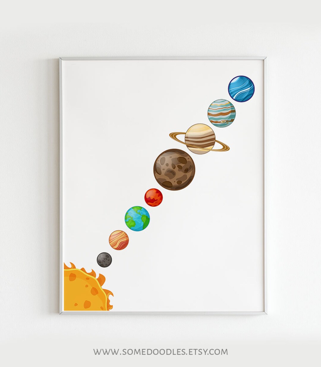 Solar System Printable Kids Room Wall Art Nursery Decor - Etsy