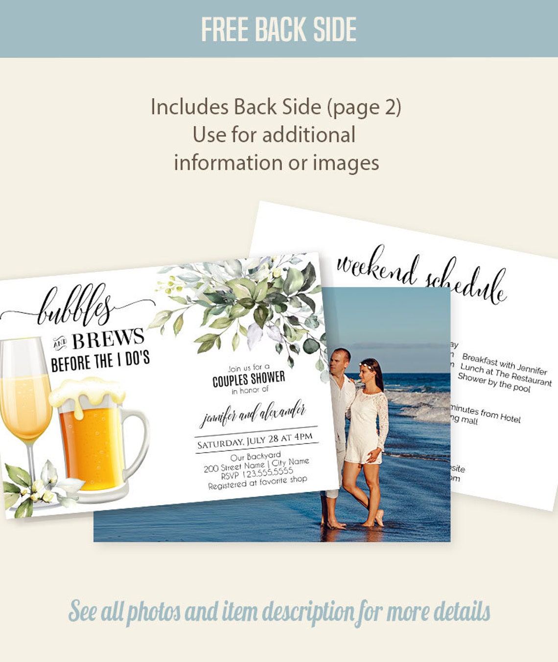 Bubbles and Brews Before the I Do's Couples Shower Etsy