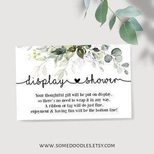 Display baby shower cards, printable not editable PDF and JPG, A298