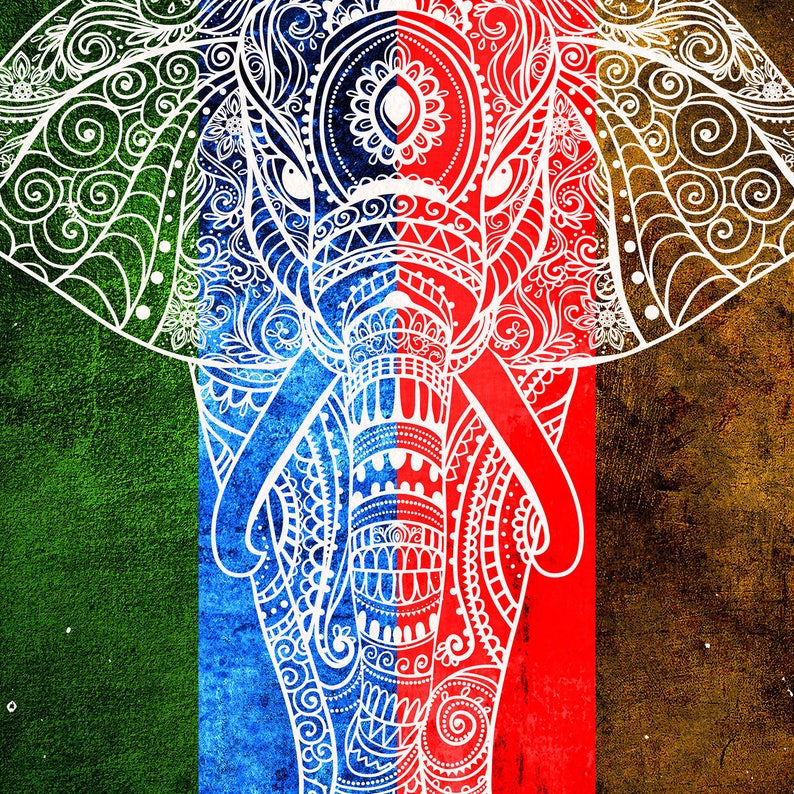 Indian Elephant Wall Art Elephant Decor Elephant Painting | Etsy