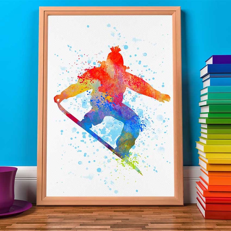 Snowboard Decor Snowboarding Gifts For Her Snowboarder Etsy