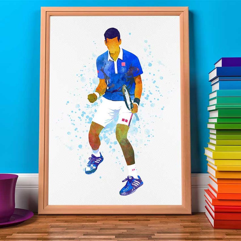 Novak Djokovic Poster Novak Djokovic Print Nole Fan Art | Etsy