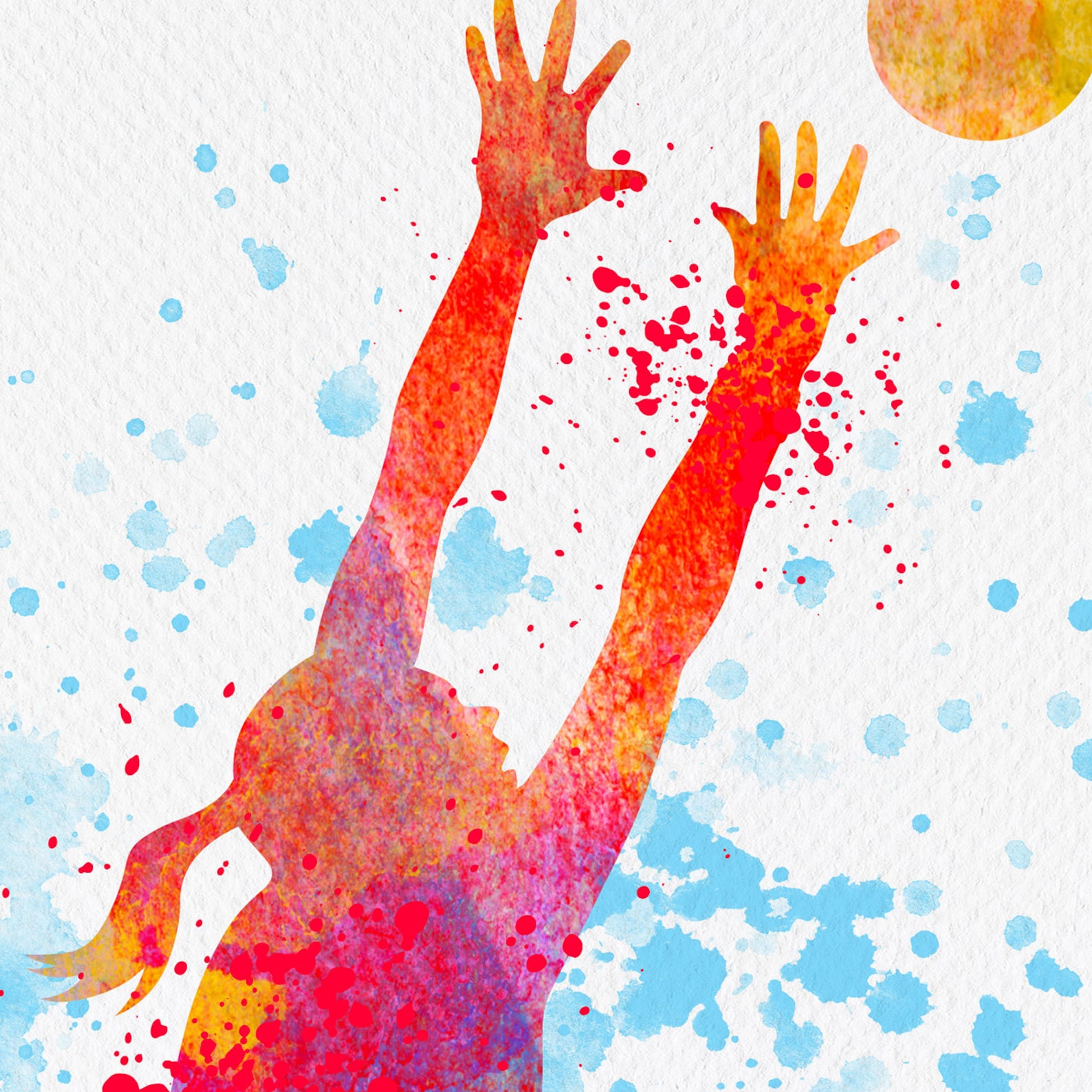 Netball Art Netball Print Netball Player Watercolour Sport Etsy