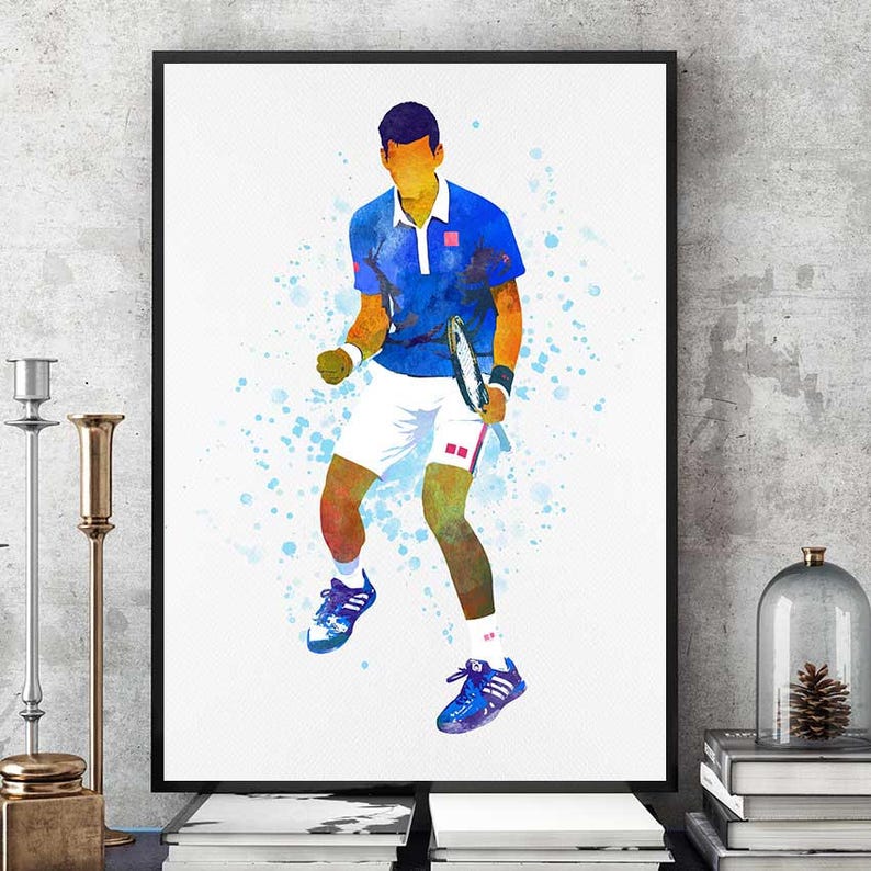 Novak Djokovic Poster Novak Djokovic Print Nole Fan Art | Etsy