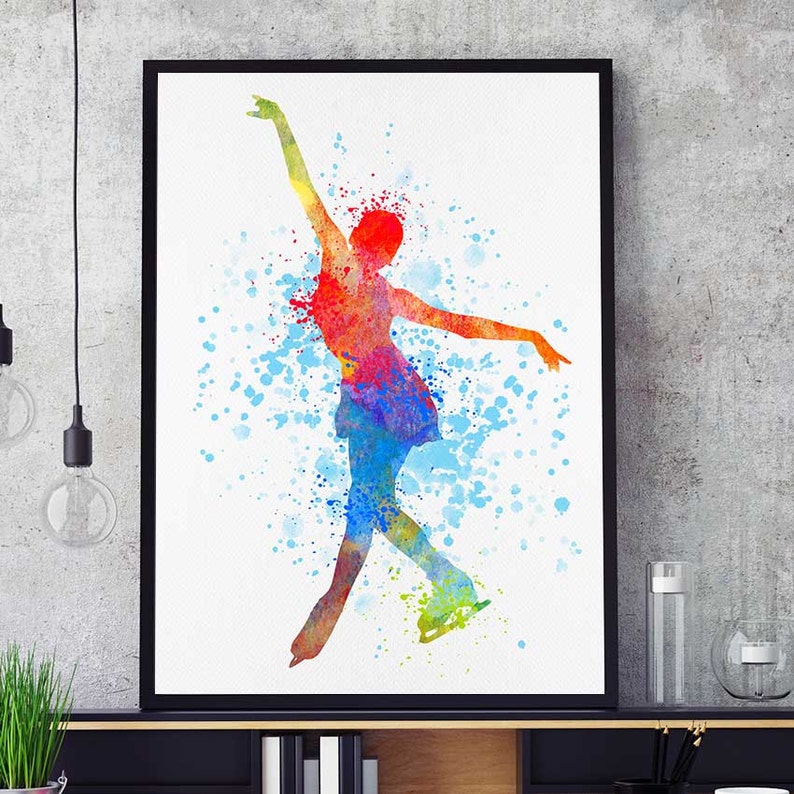 Figure Skating Gifts for Girls Ice Skating Wall Art Figure Etsy