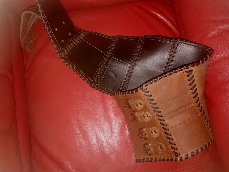 Leather corset womens corest foundation garment leather corselet